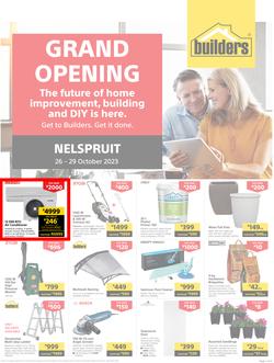 Builders : Grand Opening Nelspruit (26 October - 29 October 2023), page 1