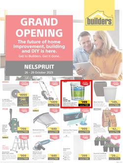 Builders : Grand Opening Nelspruit (26 October - 29 October 2023), page 1