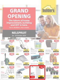 Builders : Grand Opening Nelspruit (26 October - 29 October 2023), page 1