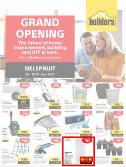Builders : Grand Opening Nelspruit (26 October - 29 October 2023), page 1