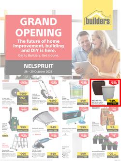 Builders : Grand Opening Nelspruit (26 October - 29 October 2023), page 1