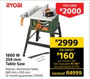 Ryobi 1800 W 254mm Table Saw 776191