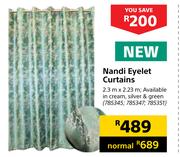 Nandi Eyelet Curtains 2.3m x 2.23m