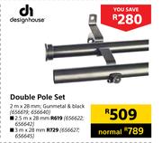Designhouse Double Pole Set 2m x 28mm 