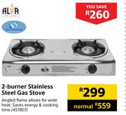 Alva 2-Burner Stainless Steel Gas Stove 457807