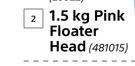 Poolbrite Pink Floater Head 481015-1.5Kg