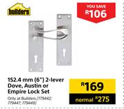 Builders 152.4mm (6") 2 Lever Dove, Austin Or Empire Lock Set
