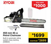 Ryobi 450mm 45cc Petrol Chainsaw