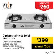 Alva 2 Plate Stainless Steel Gas Stove