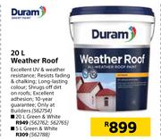 Duram Weather Roof Green & White-5L