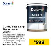 Duram Nuglo Non Drip Water Based Enamel White-1L