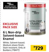 Fired Earth Non Drip Solvent Based Enamel-6L