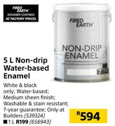 Fired Earth Non Drip Water Based Enamel-1L