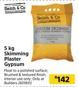Smith & Co Skimming Plaster Gypsum-5Kg