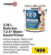 Zinsser Bulls Eye 1-2-3 Water Based Primer-3.78L
