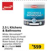 Plascon Kitchens & Bathrooms Pastel-2.5L
