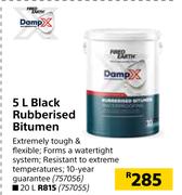 Fired Earth Damp X Black Rubberised Bitumen-20L
