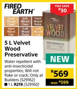 Fired Earth Velvet Wood Preservative-1L