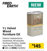 Fired Earth Velvet Wood Furniture Oil-1L