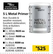 Fired Earth Metal Primer (Colours)-1L Each