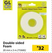 Gloo Double-Sided Foam Tape 20mm x 3m