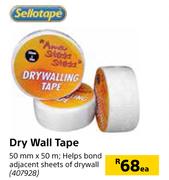 Sellotape Dry Wall Tape 50mm x 50m-Each