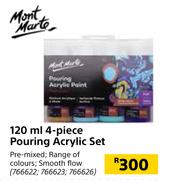 Mont Marte 4-Piece Pouring Acrylic Set-120ml