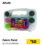 Atlas Fabric Paint-12 x 15ml