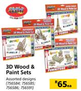 3D Wood & Paint Set-Each