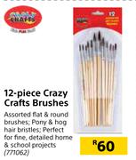 12-Piece Crazy Craft Brushes