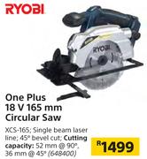 Ryobi One Plus 18 V 165 mm Circular Saw XCS-165