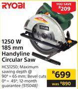 Ryobi 1250 W 185 mm Handyline Circular Saw HCS1250