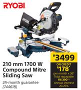Ryobi 210 mm 1700 W Compound Mitre Sliding Saw
