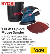 Ryobi 130 W 13-Piece Mouse Sander MS-130