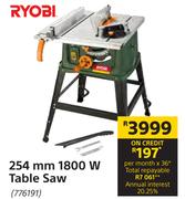 Ryobi 254 mm 1800 W Table Saw