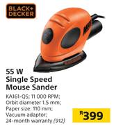 Black+Decker 55 W Single Speed Mouse Sander KA161-QS