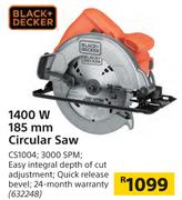 Black+Decker 1400 W 185 mm Circular Saw CS1004
