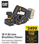 CAT 18 V 82 mm Brushless Planer