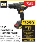CAT 18 V Brushless Hammer Drill