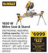 Dewalt 1650 W Mitre Saw & Stand DW714STAND