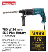 Makita 780 W 24 mm SDS Plus Rotary Hammer HR2470