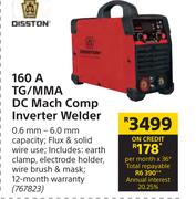 Disston 160A TG/MMA DC Mach Comp Inverter Welder