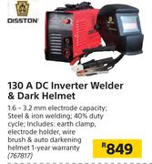Disston 130A DC Inverter Welder & Dark Helmet