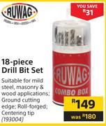 Ruwag 18 Piece Drill Bit Set