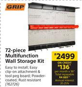 Grip 72 Piece Multifunction Wall Storage Kit