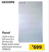 Gedore Panel-1.010m (h) x 570mm (l) x 20mm (w)