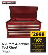 Mastercraft 660mm 4 Drawer Tool Chest 