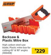 Grip Backsaw & Plastic Mitre Box