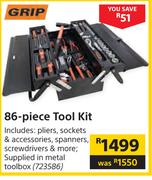 Grip 86 Piece Tool Kit