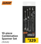 Grip 10 Piece Combination Spanner Set
